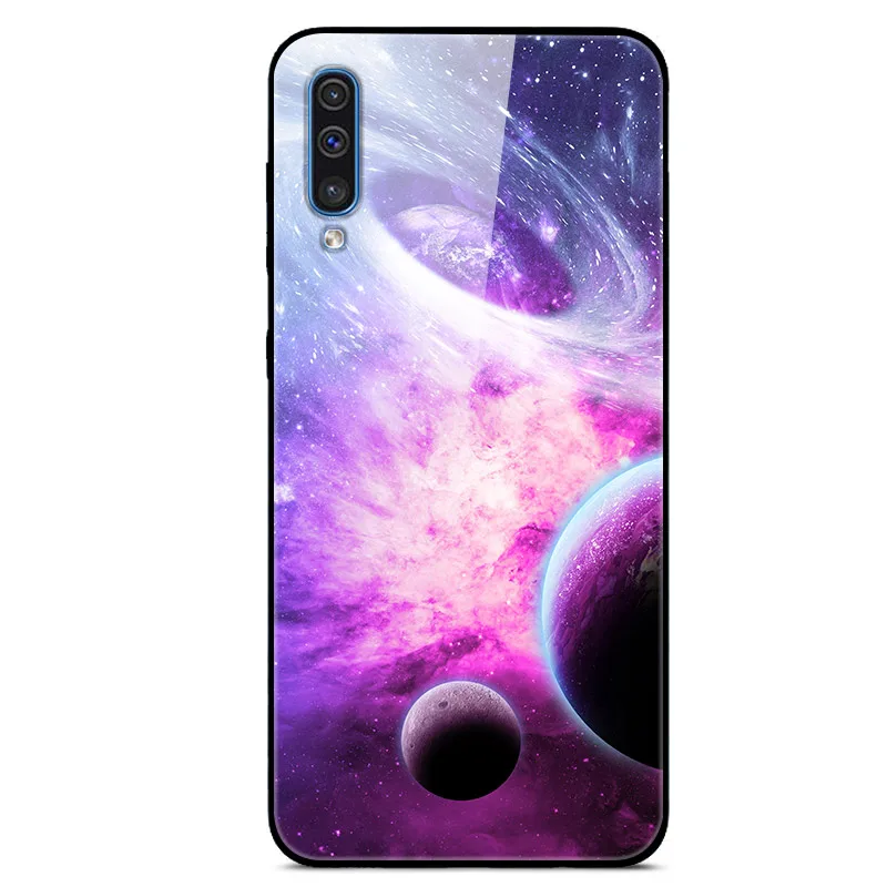 6," для samsung A50 чехол Роскошная стеклянная задняя крышка чехол для телефона для samsung Galaxy A50 A30s чехол A 50 мягкая рамка Рождество - Цвет: as photo 26