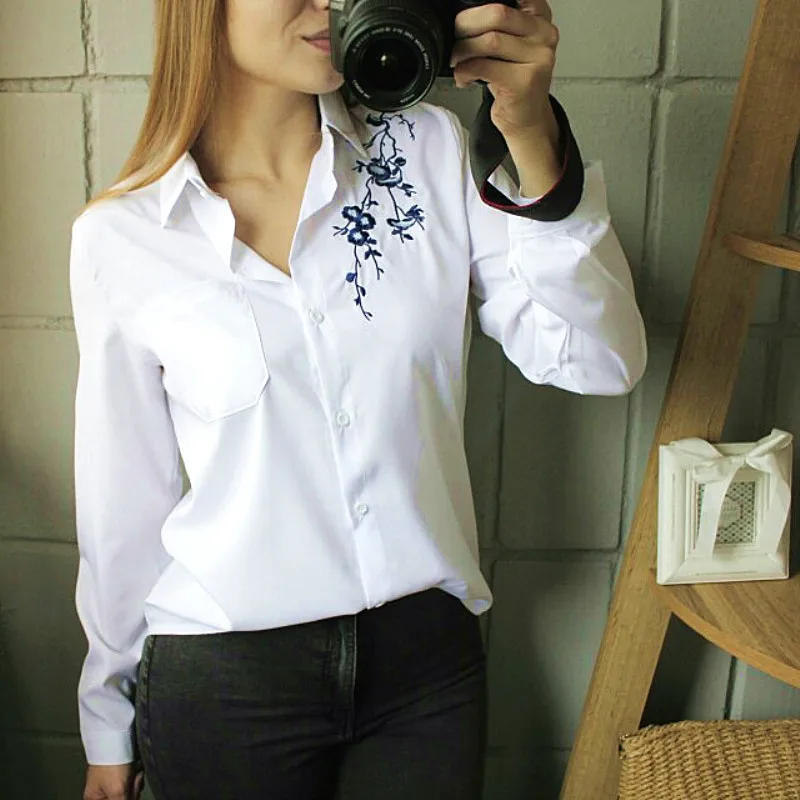 Женская полосатая блузка ih повседневная хлопковая с длинным рукавом и цветочной