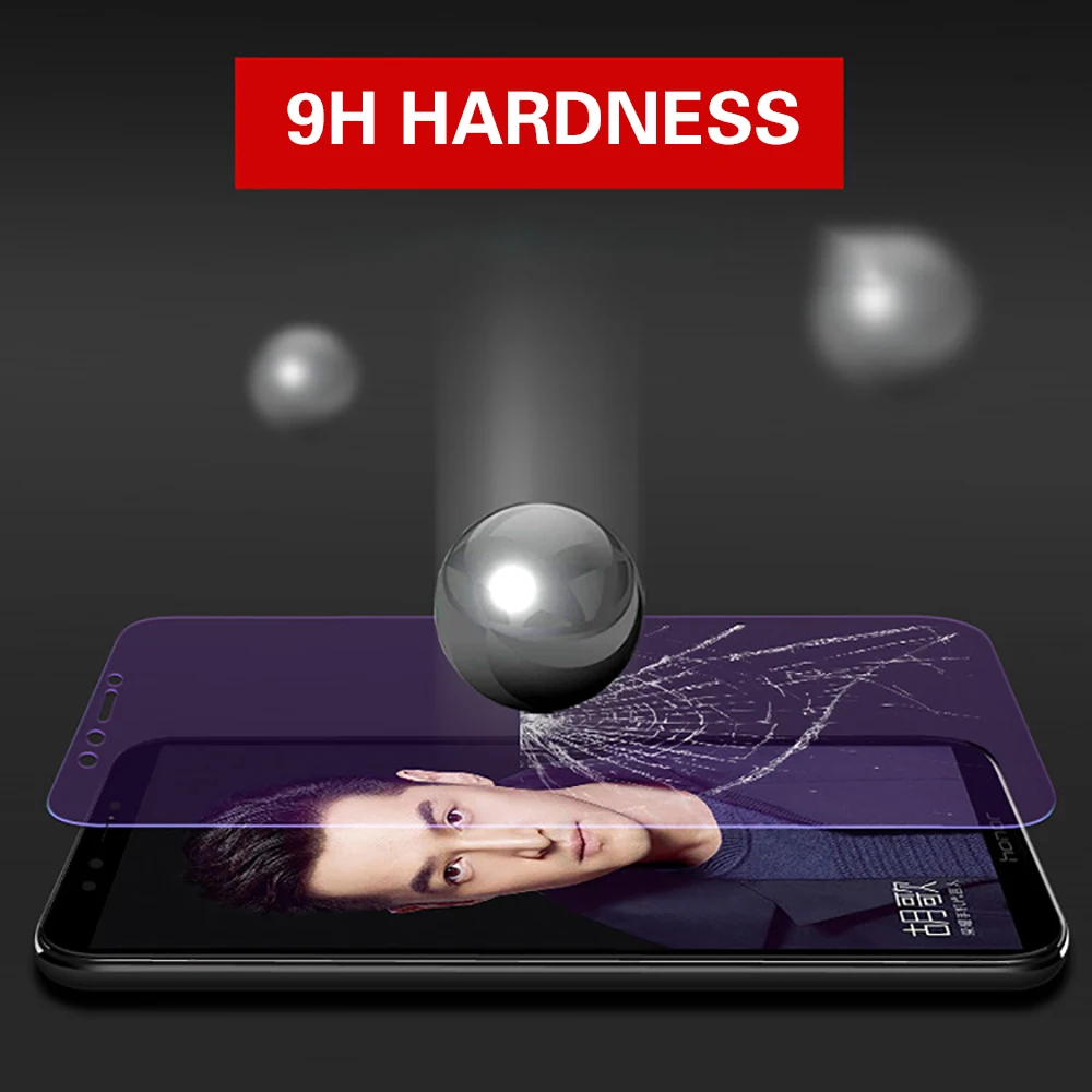 OTAO полное покрытие фиолетовый светильник закаленное стекло для huawei P20 Pro Защита экрана для Honor 10 9 8 8X MAX Play V10 Note 10 8 пленка