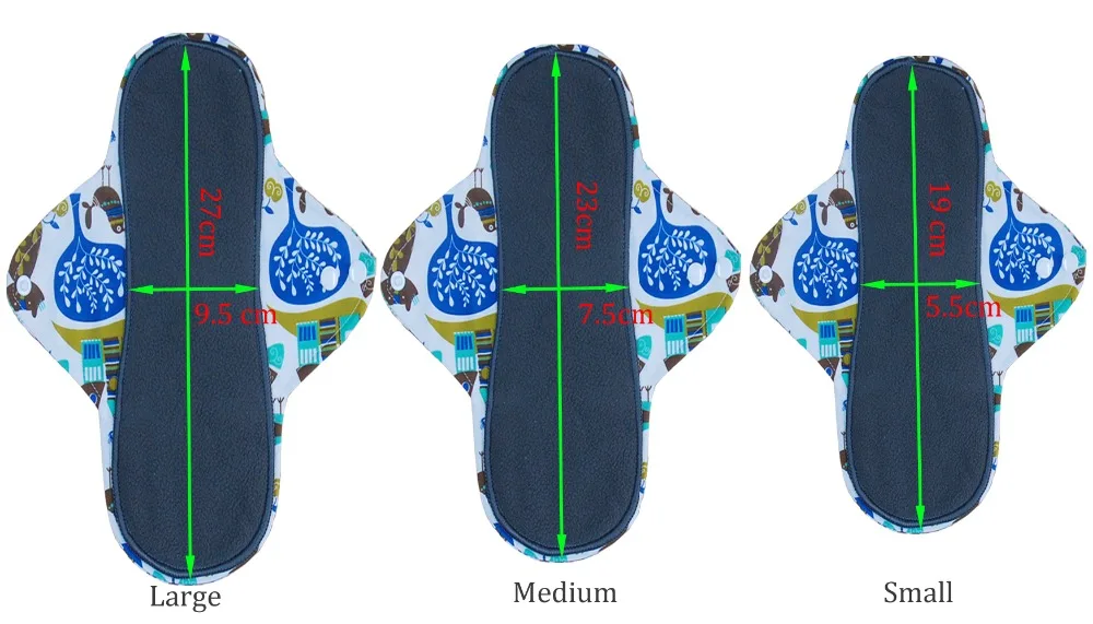 3 шт. водонепроницаемые гигиенические прокладки из бамбукового угля|Пеленальные