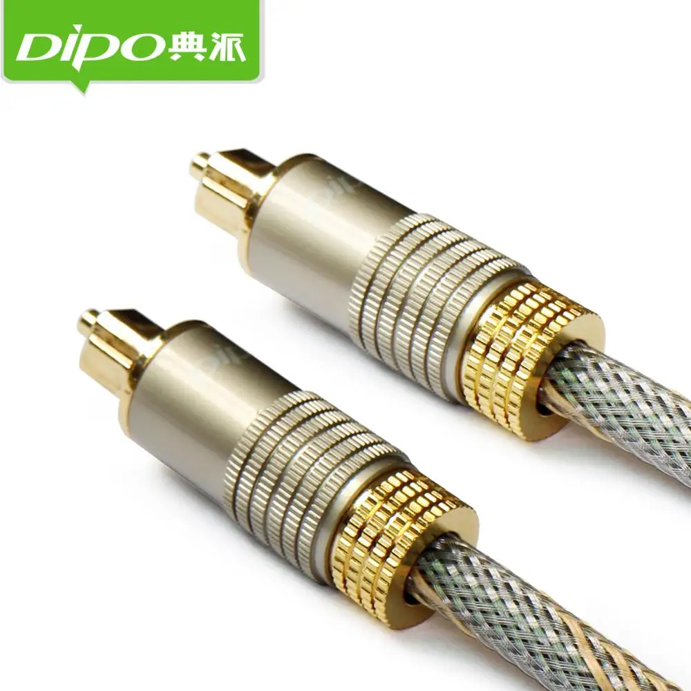 DIPO цифровой Toslink оптический аудио кабель ТВ SPDIF выход к акустике золото разъем rca