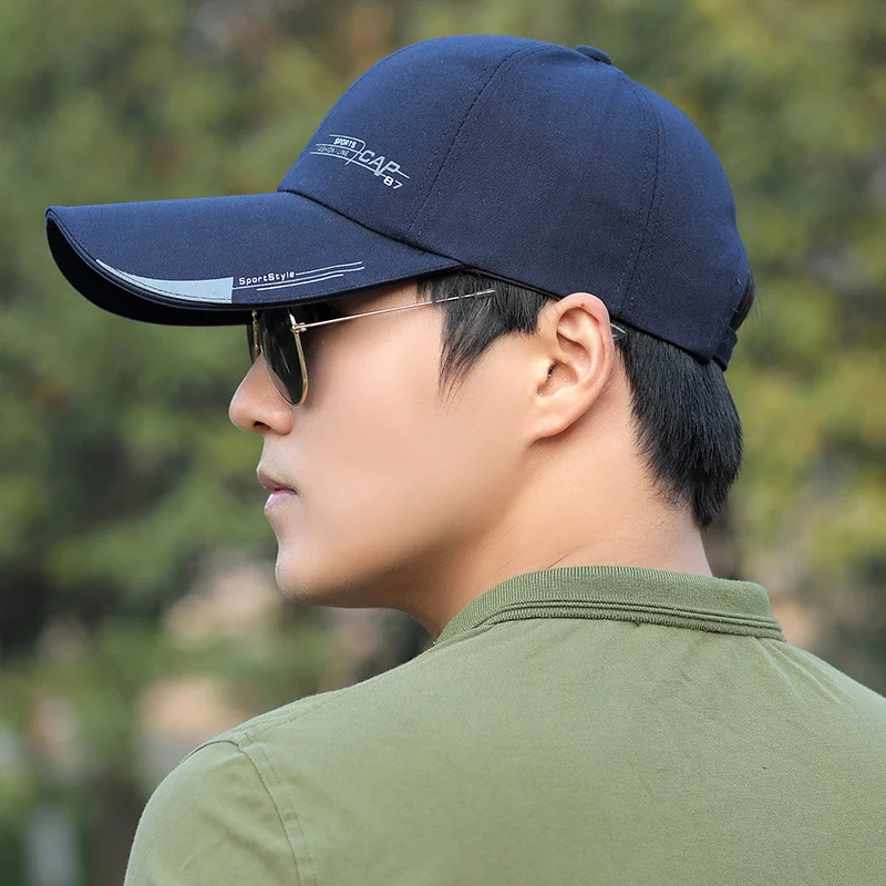 Бейсболка с длинным козырьком Мужская Спортивная Кепка для рыбы модная