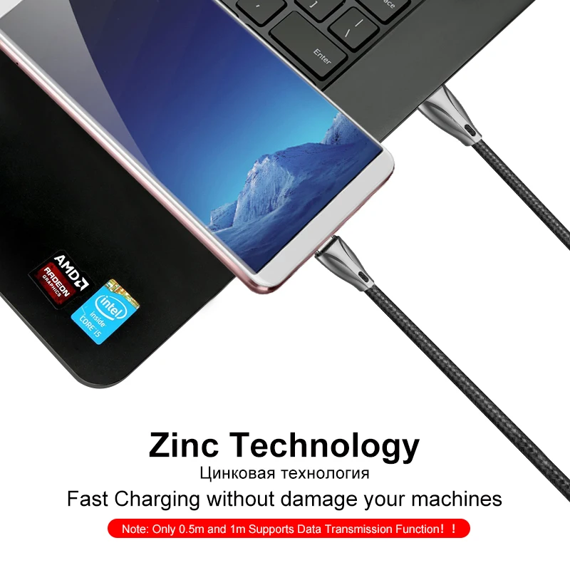 

Coolreall USB Cable Micro USB Cable 2A Zinc Alloy Fast Charging Charger Cable for Xiaomi Samsung Huawei Data Mobile Phone Cable
