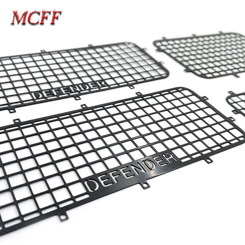 

1Set Window Protective Metal Net decorate for 1/10 RC Crawler Car TRX-4 Practical RC Cars Accessories Toy