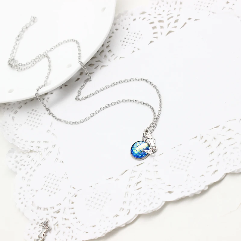 Морская принцесса рыбья чешуя ожерелье Русалка романтическое счастливая