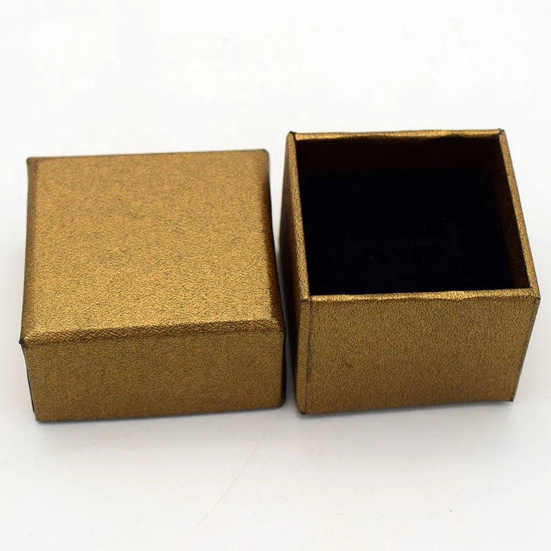Gold Красочные Элегантные украшения серьги кольца Дело Коробки изделия продаем Дисплей/хранения подарок /логотип букле d'oreille - Цвет: Gold