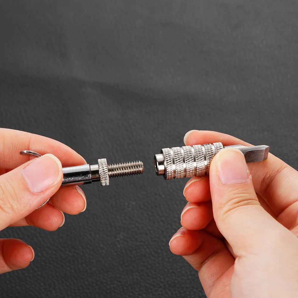 Регулируемый вращающийся нож из нержавеющей стали для резьбы по коже