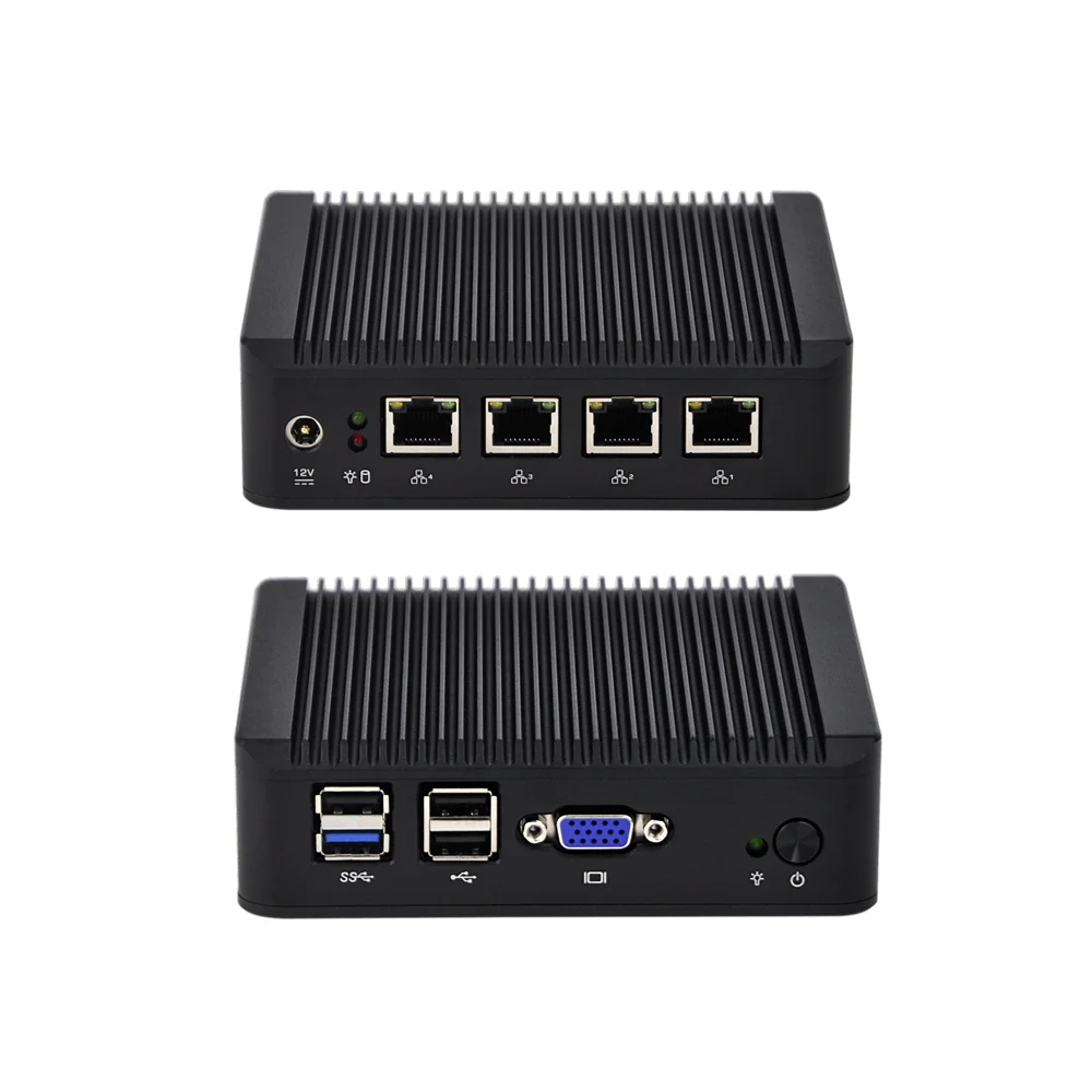 Qotom Mini PC Q190G4 4 LAN порта Celeron j1900 процессор Quad core 2.0 GHz мини пк pfsense Linux