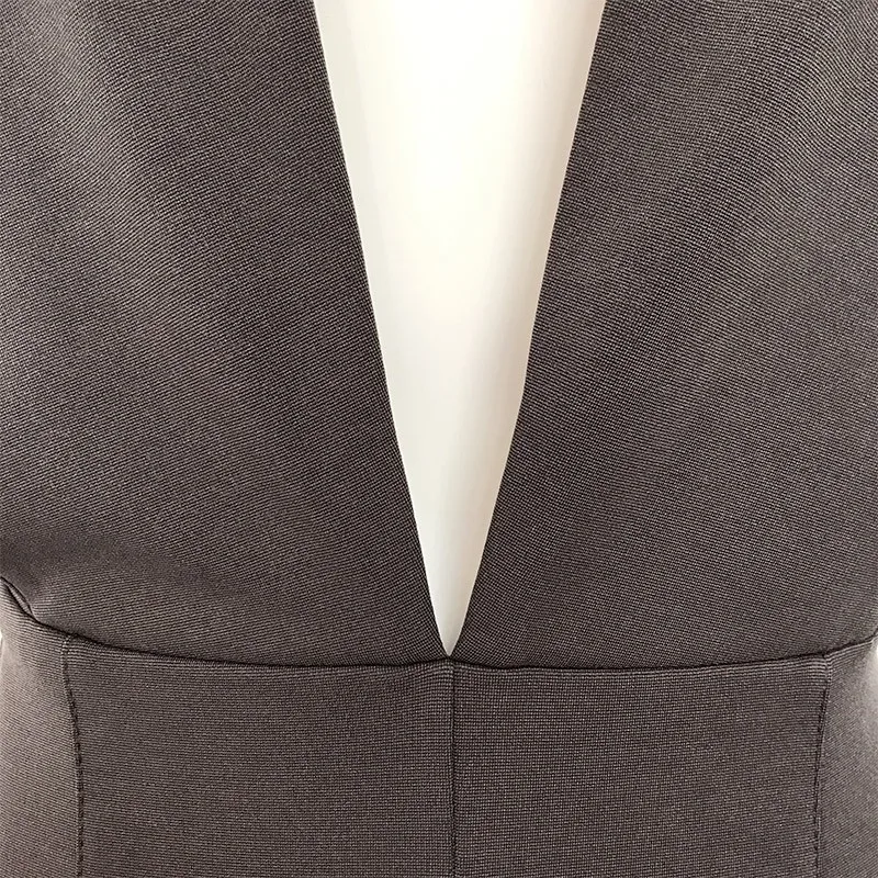 Женский комбинезон с глубоким v образным вырезом элегантный белый клубный в