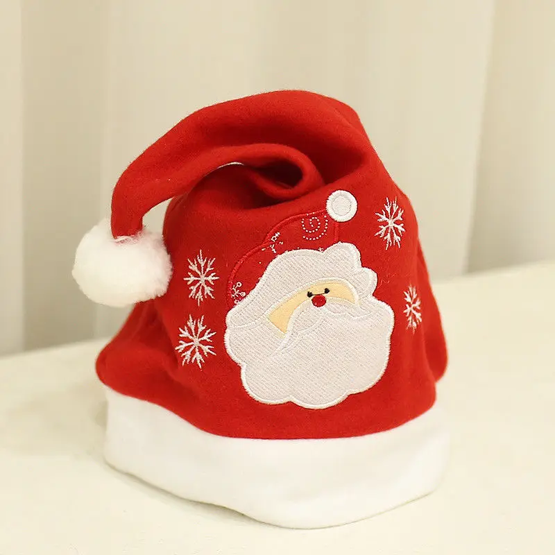 

MeiHuiDa 2018 New Style Fashion Print Christmas Cap Thick Soft Plush Cute Santa Claus Holiday Fancy Beanies