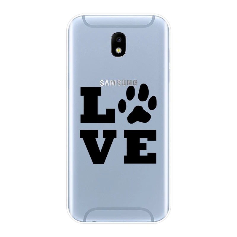 Чехол-накладка для Samsung Galaxy J4 J6 J8 Plus силиконовый с рисунком собаки сердца J2 J5 J7 Prime