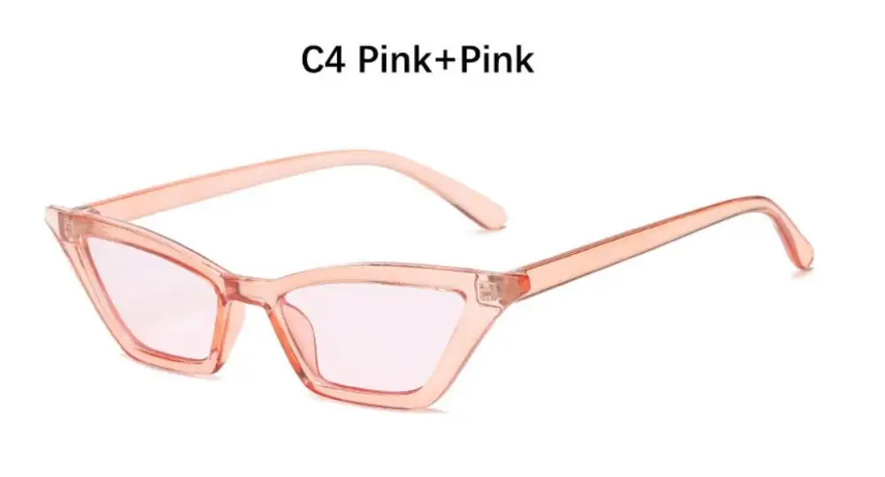 C4 pink pink Трендовые женские солнцезащитные очки кошачий глаз, модные брендовые дизайнерские леопардовые солнцезащитные очки Cateye, ретро оттенки для женщин, белые красные очки - Цвет линз: C4 pink pink