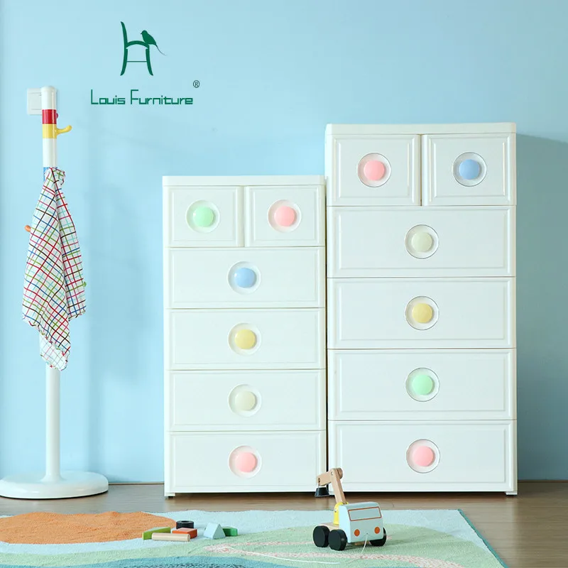 

Louis Fashion Children Cabinets Drawer Type Cupboard 5 Layers of Plastic