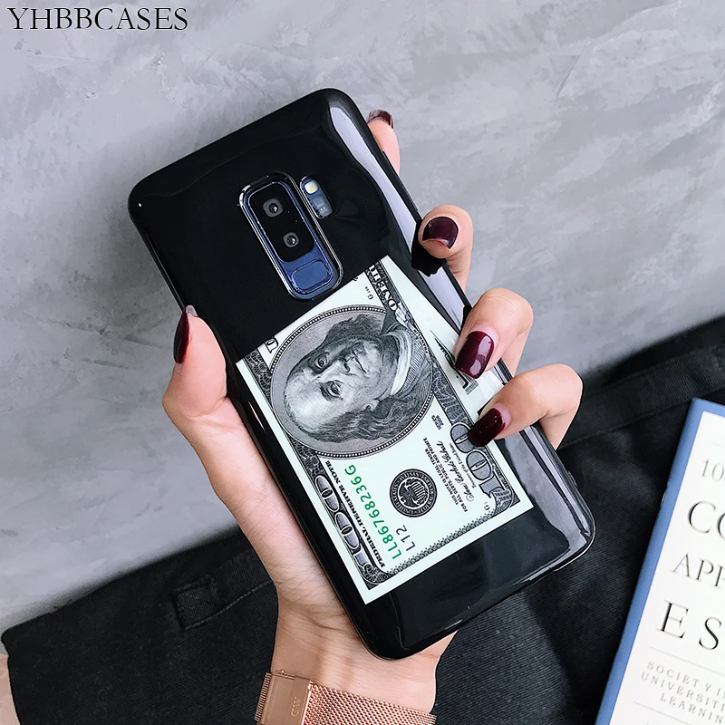 YHBBCASES Модный мягкий чехол с рисунком доллара для Samsung Galaxy S8 S9 S10 Plus Мотивирующий