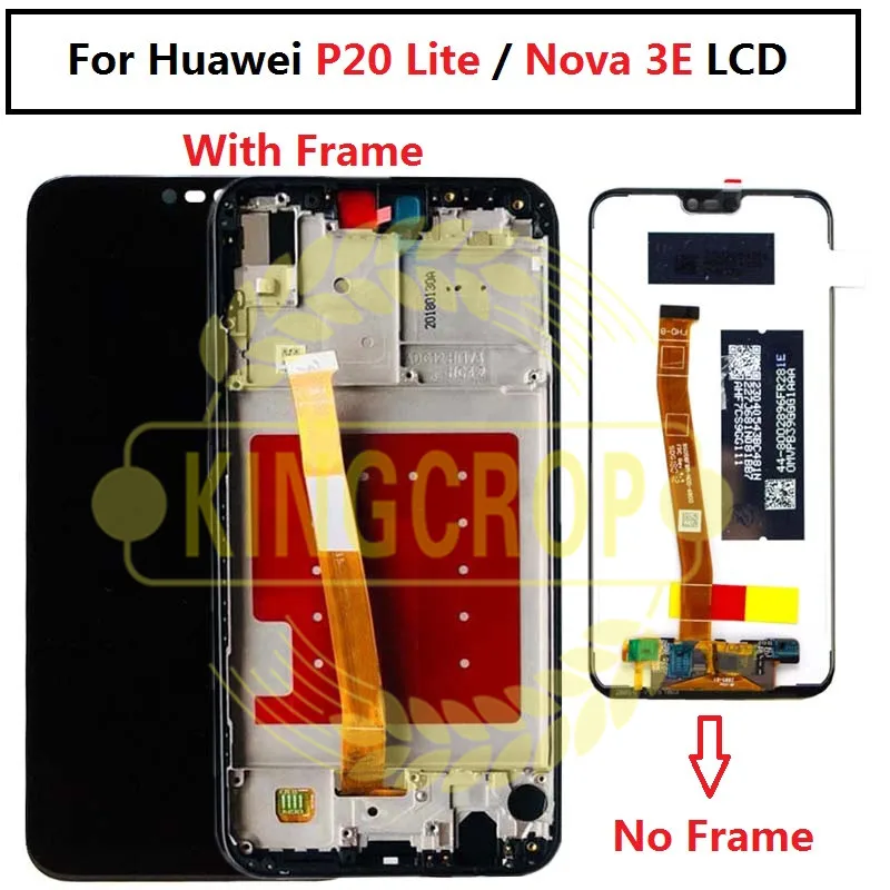 ЖК дисплей Huawei P20 Lite / Nova 3E с сенсорным экраном и дигитайзером в сборе рамкой