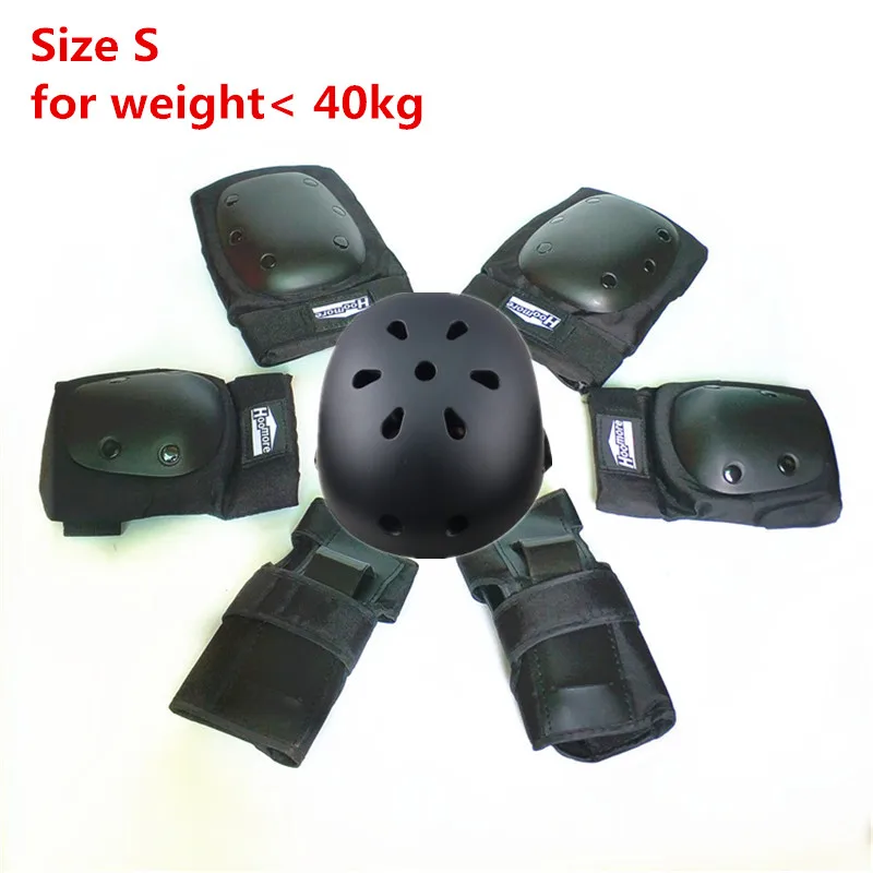 1 helmet 6 Pads S Профессиональные Взрослые спортивные защитные накладки для колена, локоть, поддержка запястья, ПП оболочка, дышащие, впитывают, для катания на коньках, скейтборд, скутер - Цвет: 1 helmet 6 Pads S