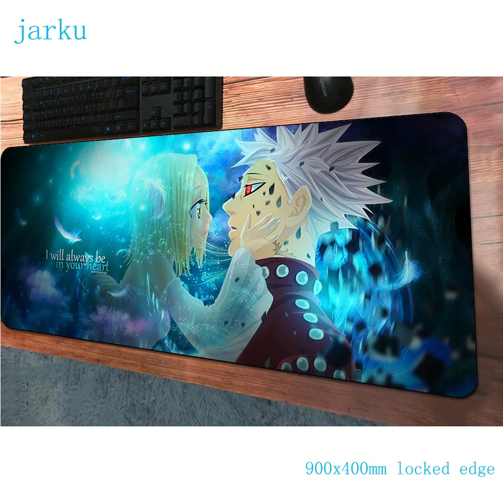 Nanatsu no taizai коврик для мыши 900x400 мм коврики для мыши ноутбук игровой коврик для мыши геймер эргономичный персонализированные коврики для мыши Клавиатура ПК pad