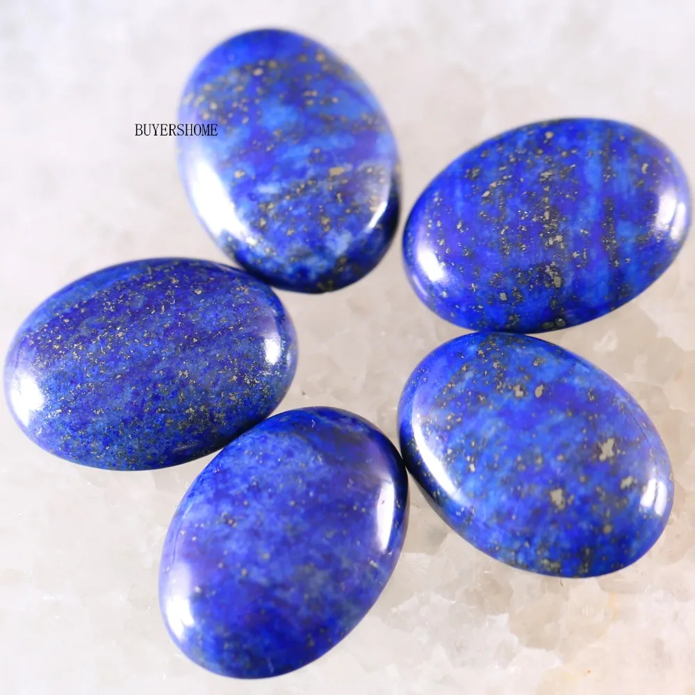 For Jewelry Making Necklace Pendant Bracelet Earrings 22x30MM Oval Natural Stone Bead Blue Lapis CAB Cabochon 2Pcs K516 | Украшения и