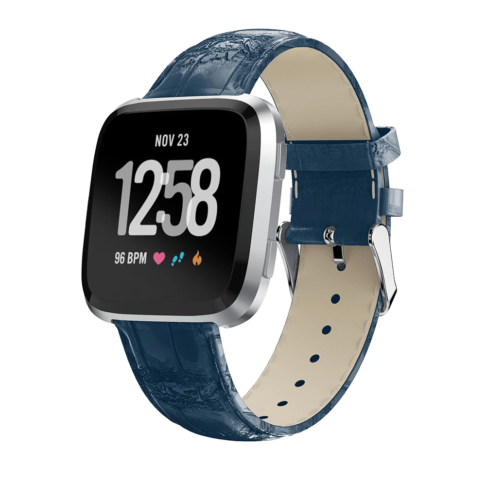 Кожаный ремешок для наручных часов умных fitbit Versa сменные кожаные аксессуары