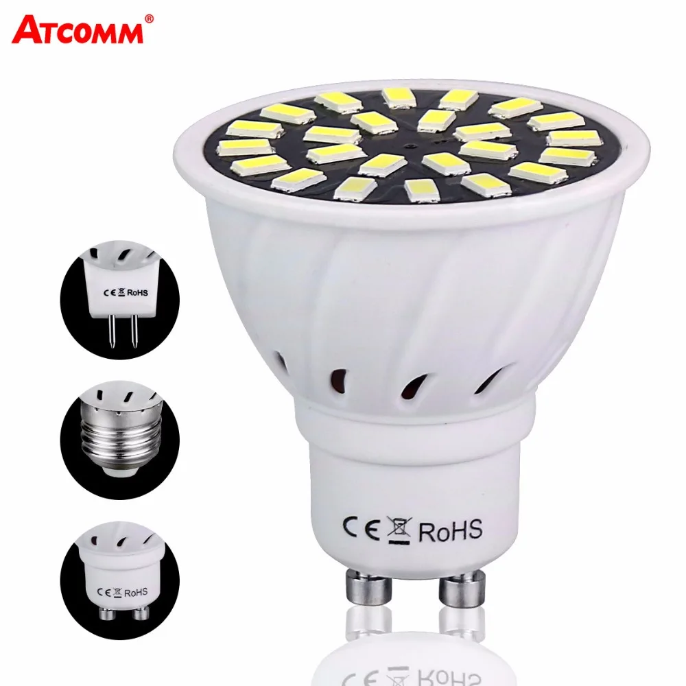 Светодиодные лампы bombillas 4 Вт 6 8 110 В 220 GU10 MR16 E27 светодиоды 5733 SMD высокий люмен