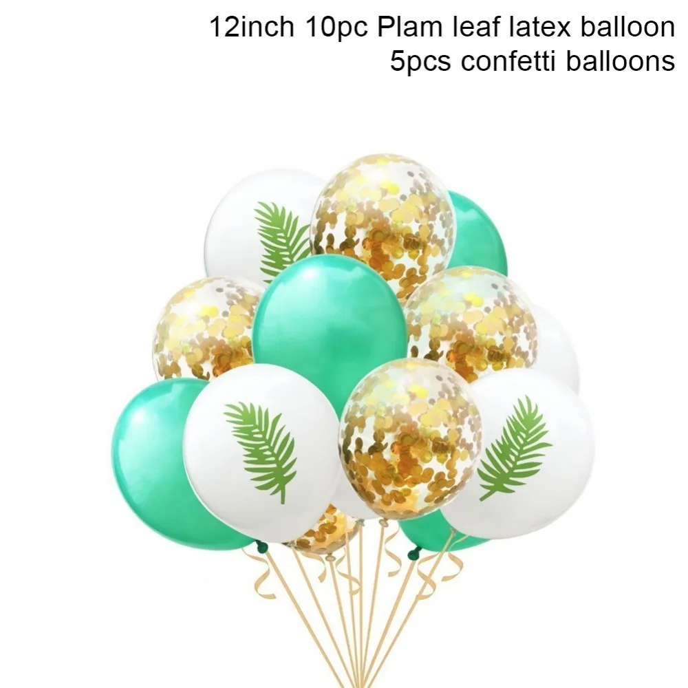 Leaf Balloon 2 Джунгли день рождения фон Джунгли животных украшения для вечеринки в стиле сафари Дети День рождения подвесной баннер первый день рождения Декор - Цвет: Leaf Balloon 2