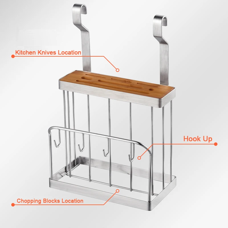Полка для кухни из нержавеющей стали DIY настенные держатели подвесного хранения