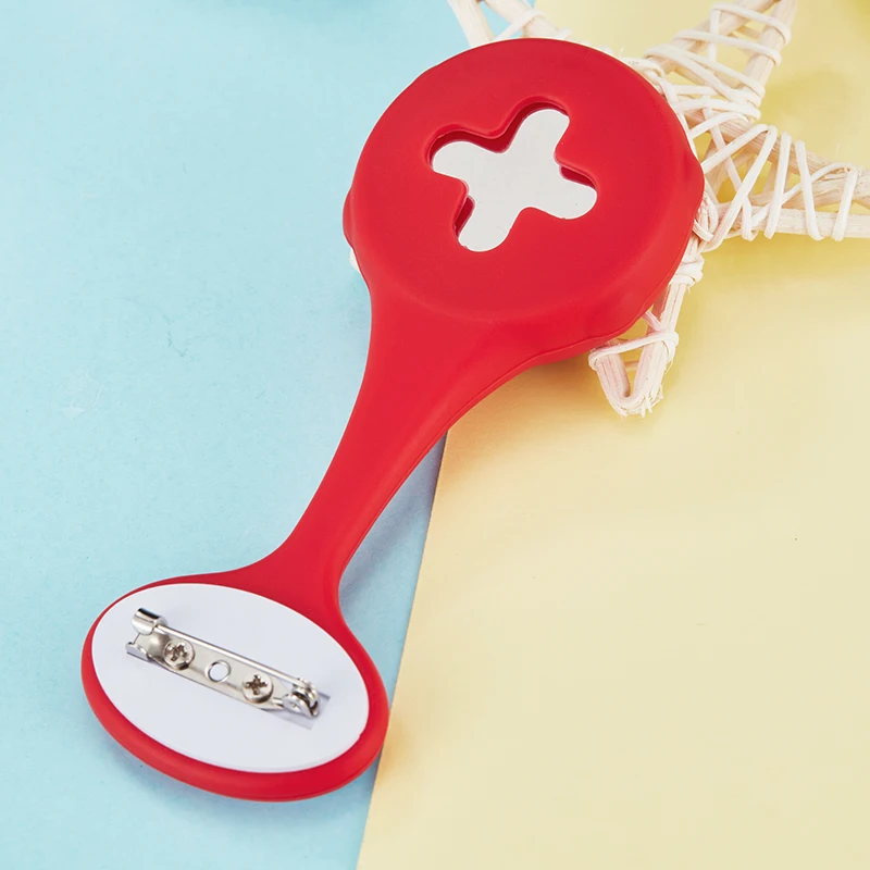 8 цветов цифровой светящийся циферблат клипса брелок для медсестры брошь булавка