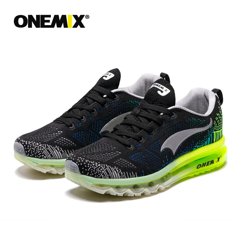 ONEMIX Running Shoes Summer Men Sneakers Breathable Mesh Outdoor Air Cushion Colorful Reflective Athletic Shoes Jogging Shoes