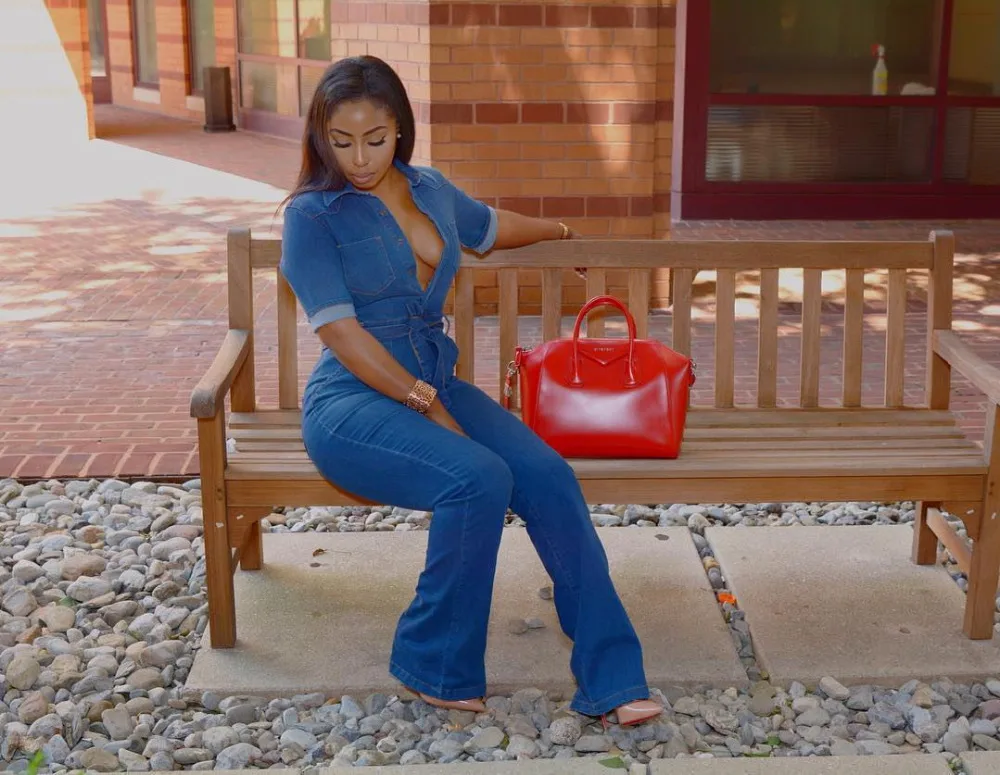 Повседневный джинсовый комбинезон для женщин, Одноцветный цельный комбинезон Mujer, джинсовый комбинезон с поясом, Летний синий комбинезон размера плюс