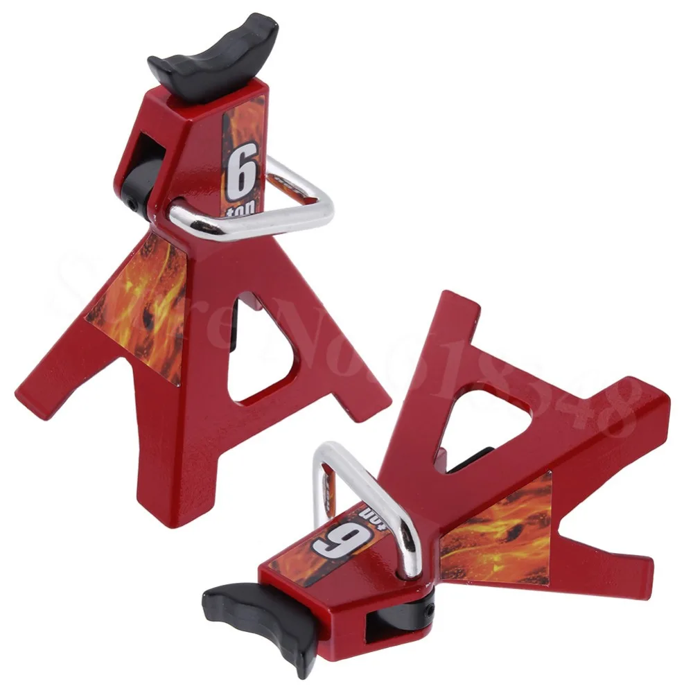 2 шт Металл 6 тонн шкала Джек подставки Регулируемая высота ремонтный инструмент для 1/10 RC Гусеничный грузовик Trx-4 Trx4 осевой SCX10