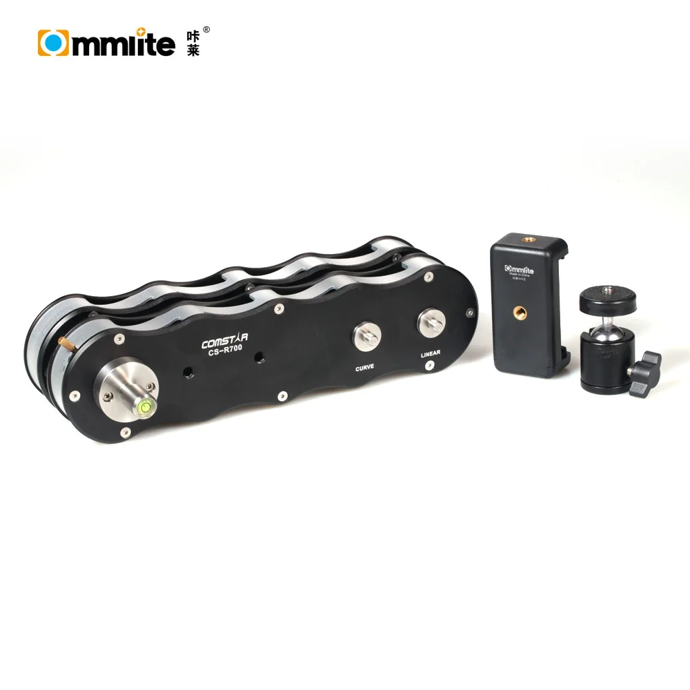 Commlite 4 times Distance Retractable MINI Aluminum Alloy Video Slider for DSLR Smartphone 3.5kg loading 706mm Sliding Distance|video slider|slider
