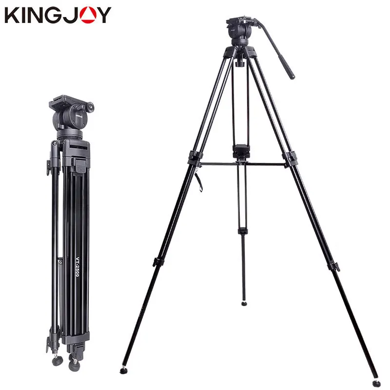 Скидка KINGJOY официальный VT-2500 Профессиональный легкий штатив-Трипод с подставкой для камеры, стабильный амортизирующий Штатив для всех моделей