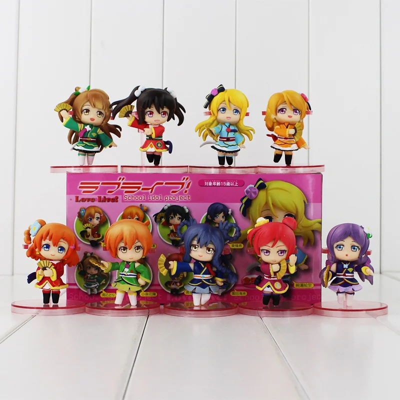2016 Новый Q versiont Аниме Мультфильм Love Live! Проект кумир школы ПВХ фигурка