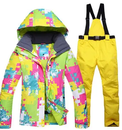 2019 Winter Snow jacket Women Ski Suit Skiing Jacket Pants Windproof Waterproof Colorful Clothes Snowboard Set Female |