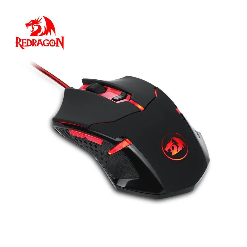 Прочная гладкая игровая мышь Redragon 3200 dpi для ПК, 6 кнопок, настройка веса, Высококачественная мышь# ZS