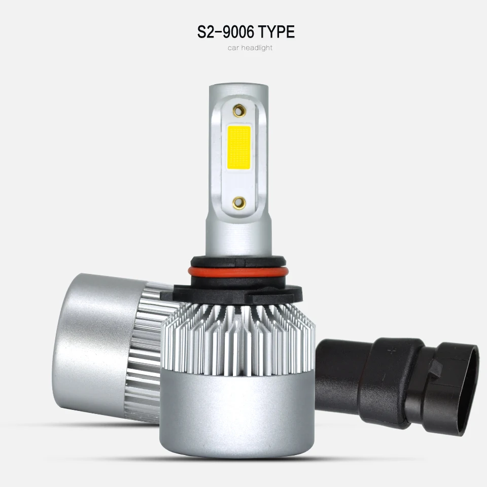 Aslent S2 H4 светодиодный H7 H11 H1 фар автомобиля H8 9005 HB3 9006 HB4 9004 9007 H3 лампа COB автоматическое Противотуманные фары 6000 К 72 Вт 8000lm 12 V