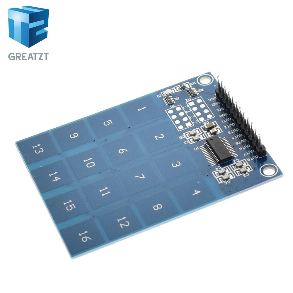 Greatzt TTP229 16 канальный цифровой емкостной переключатель сенсорный Сенсор модуль