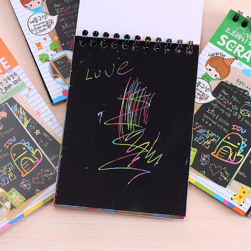 Новые детские Sketchbook рисунок граффити DIY спираль Эскиз Книга 10 листов + 1 ручка Офис