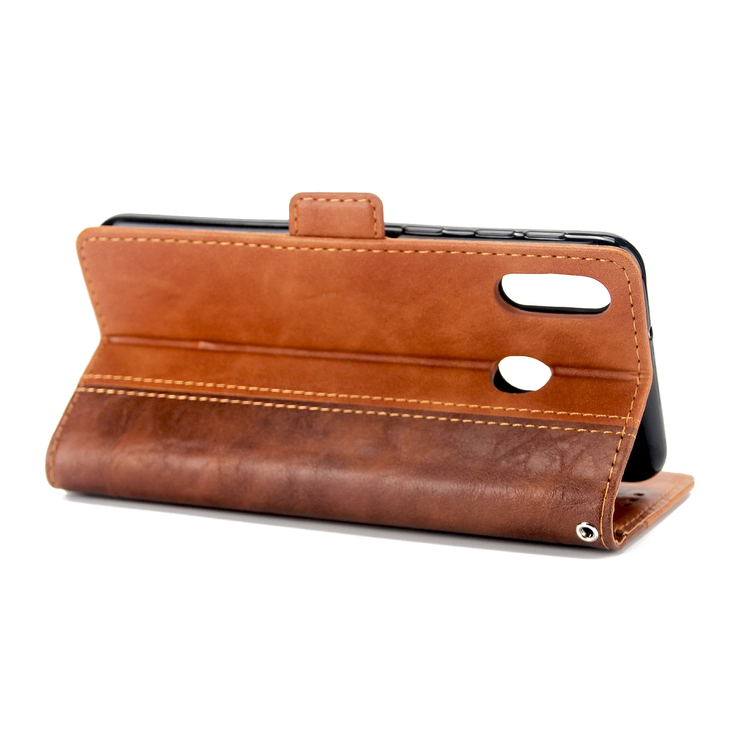 For Samsung galaxy m30 case luxury splice wallet m20 m10 Business Color matching pu ard slot stander | Мобильные телефоны и