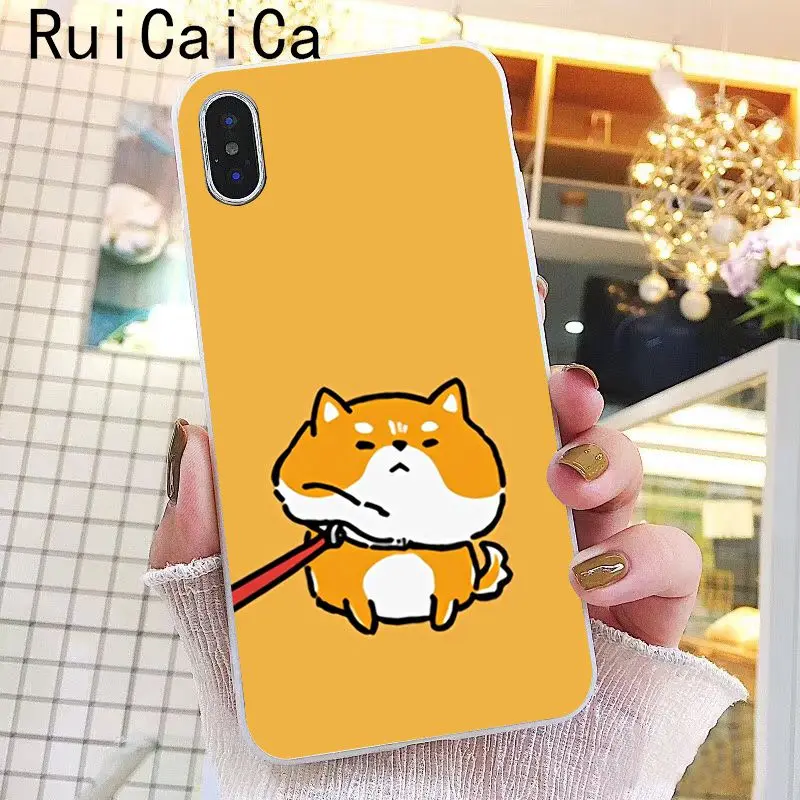 A4 Ruicaica Модный милый мультфильм Шиба ину собака на заказ фото мягкий чехол для телефона для iPhone 8 7 6 6S Plus 5 5S SE XR X XS MAX 10 чехол - Цвет: A4