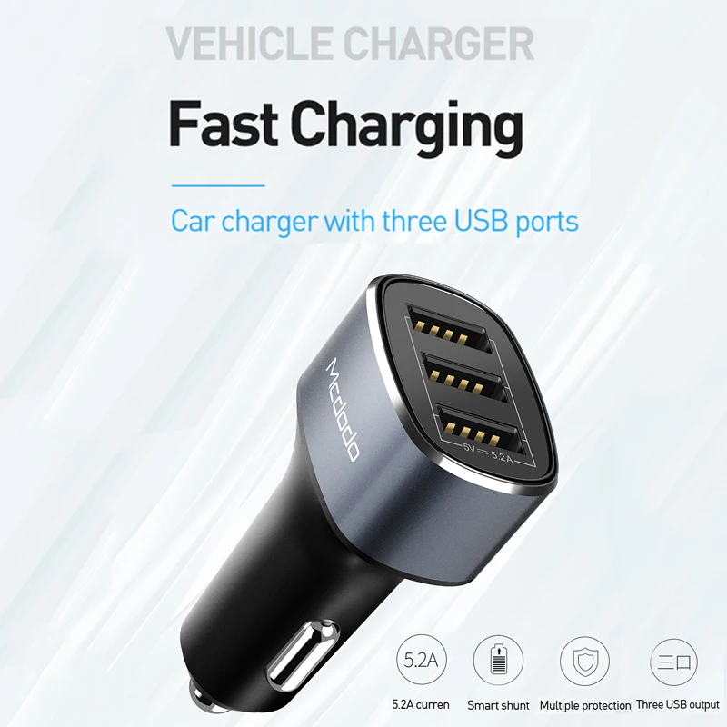 Автомобильное зарядное устройство MCDODO 5 2 А USB адаптер для быстрой зарядки