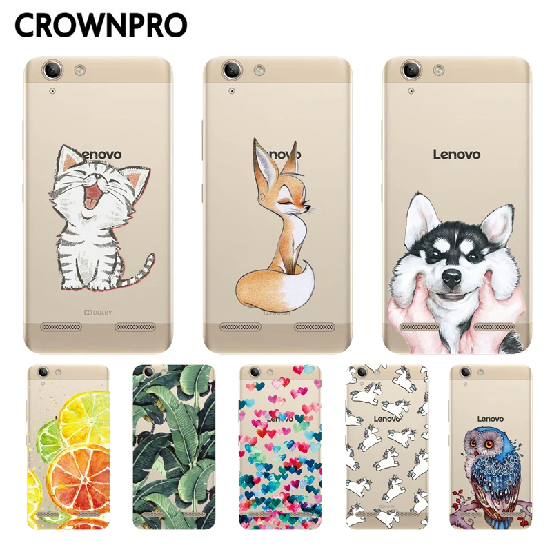 CROWNPRO lenovo K5 мягкий силиконовый цветной чехол с рисунком lenovo Vibe K5 5," чехол для задней панели lenovo K5 K 5 Plus A6020 Phone TPU