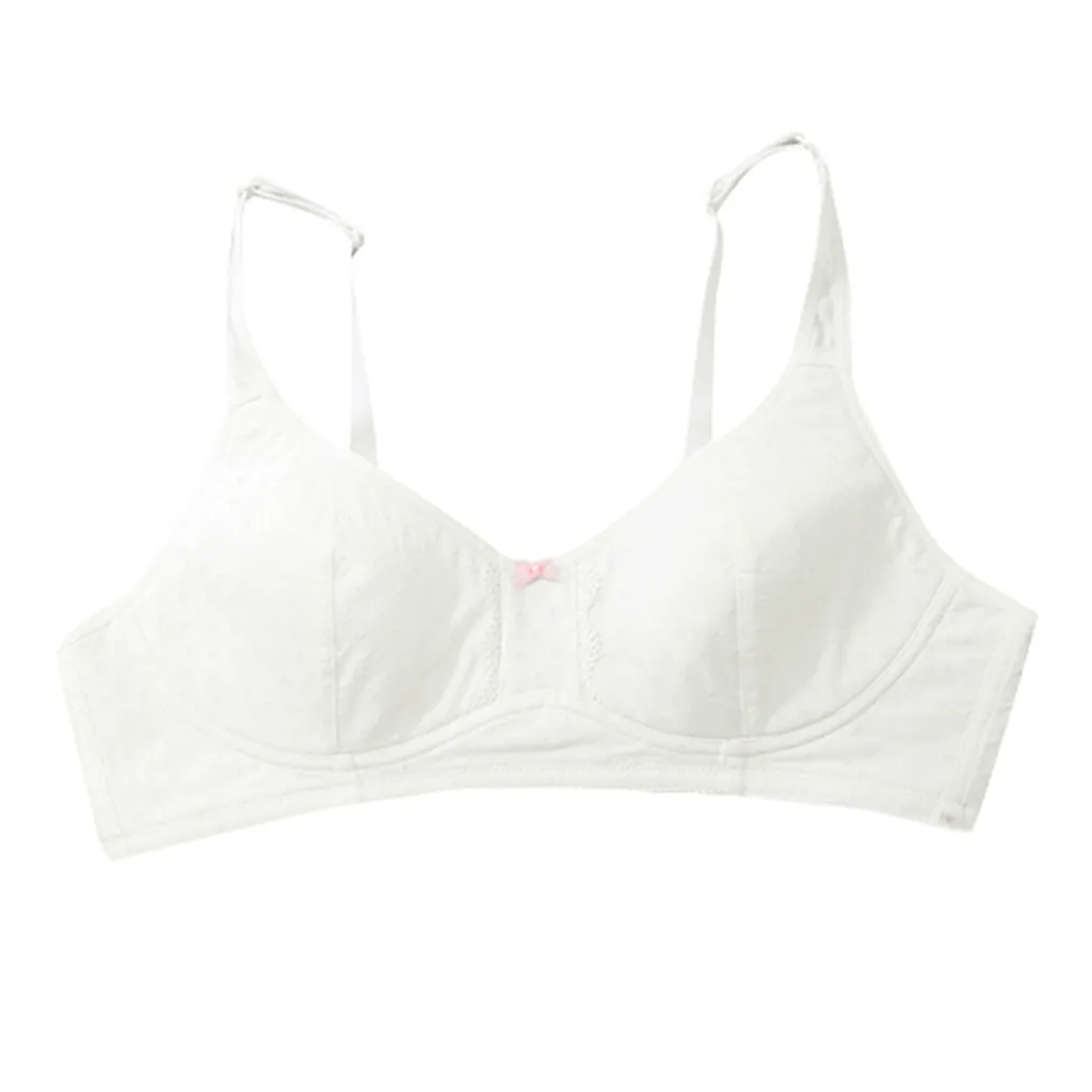 White 75A Нижнее белье для девочек-подростков; бюстгальтер; детское нижнее белье с бантом; нижнее белье; бюстгальтеры для подростков; нижнее белье для девочек - Цвет: White 75A