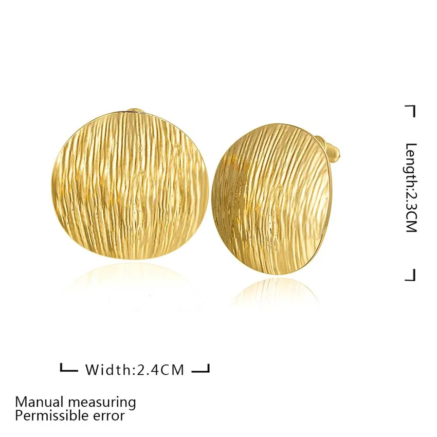 Модные украшения милые Серьги-гвоздики золото Цвет кнопку серьги прекрасные для