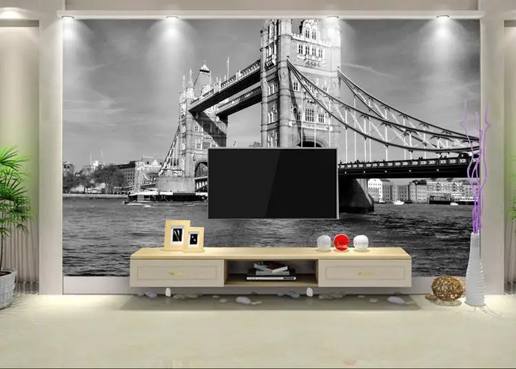 Настенные 3d обои нетканые комнатные 3D на заказ Лондонская башня мост европейская