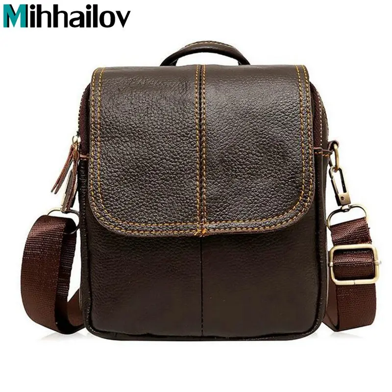 Новинка 2020 мужские сумки мессенджеры из натуральной кожи в новом стиле на плечо