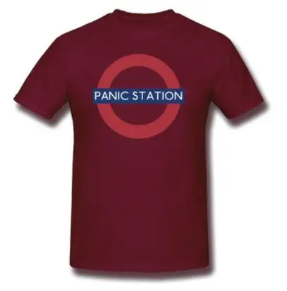 Мужская футболка с буквенным принтом Muse Летняя Пляжная надписью Panic Station