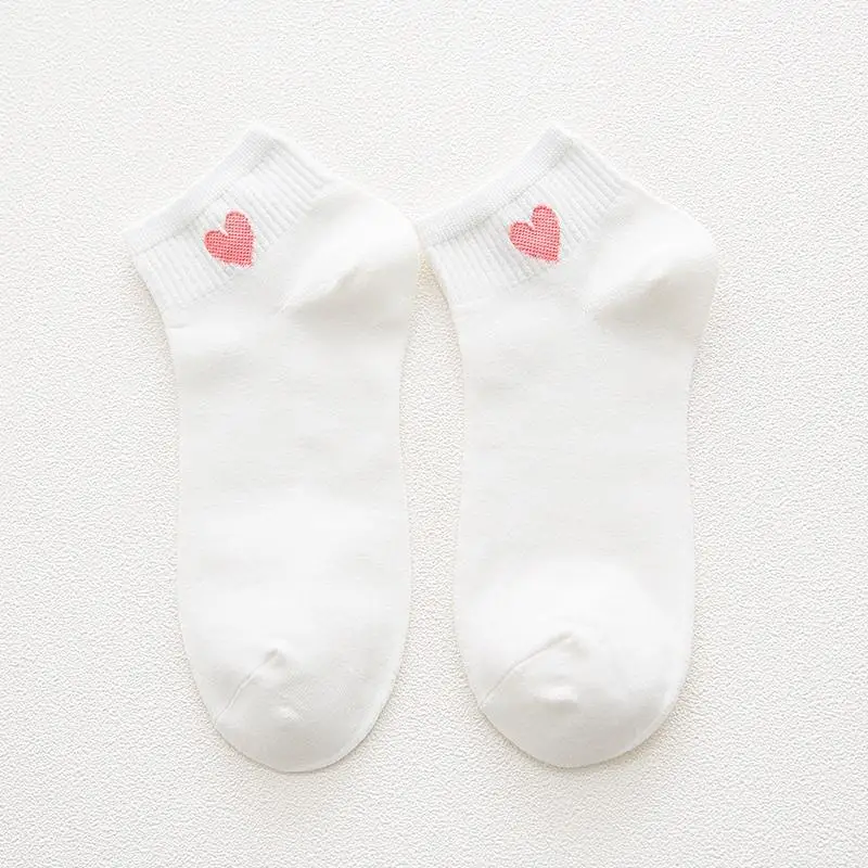 10 pairs / pieces pairing red heart cute college wind simple basic fresh hot spring and summer women's cotton socks direct | Женская