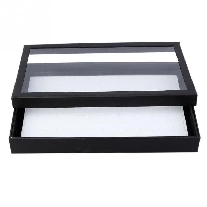 100 слоты кольцо Pin уха четкий дисплей организатор держатель для хранения чехол |