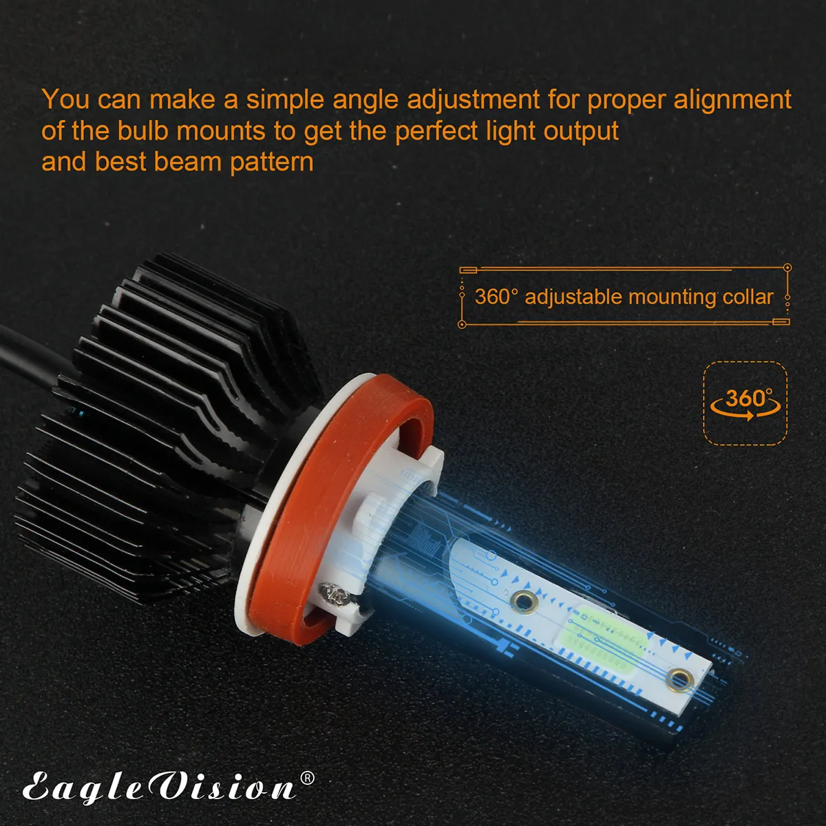 2X 6000K H1 LED H7 H11 H4 EV12 автомобильные лампы для фар машины 90W 16000LM автомобильный